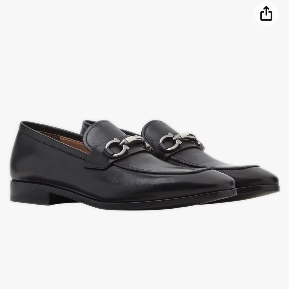 Salvatore Ferragamo - "Benford" Black Logo Bit Front Loafer -Men Size 11e